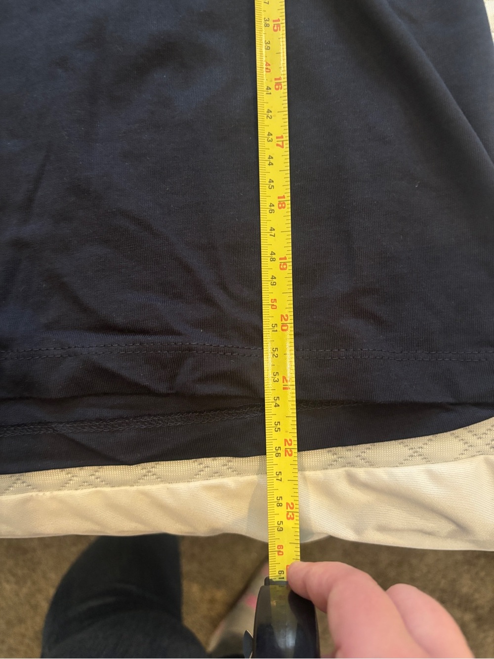 NWT Ardene Brooklyn New York Contrast Ringer Tee - Navy & White - Picture 7 of 7